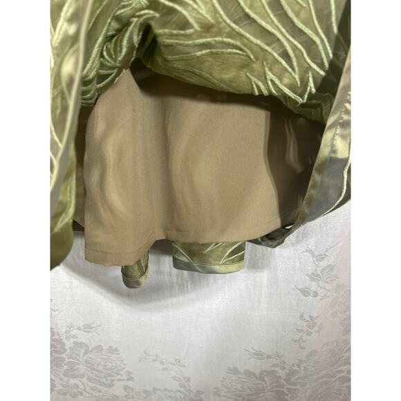 Marisa Baratelli Thai Silk Dress 6 Gold NEW Old Hollywood - Picture 5 of 11